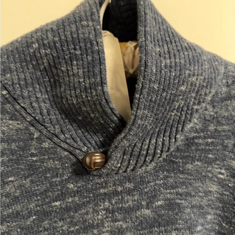 Vintage weatherproof Men's Deep Blue Shawl Collar Sweater